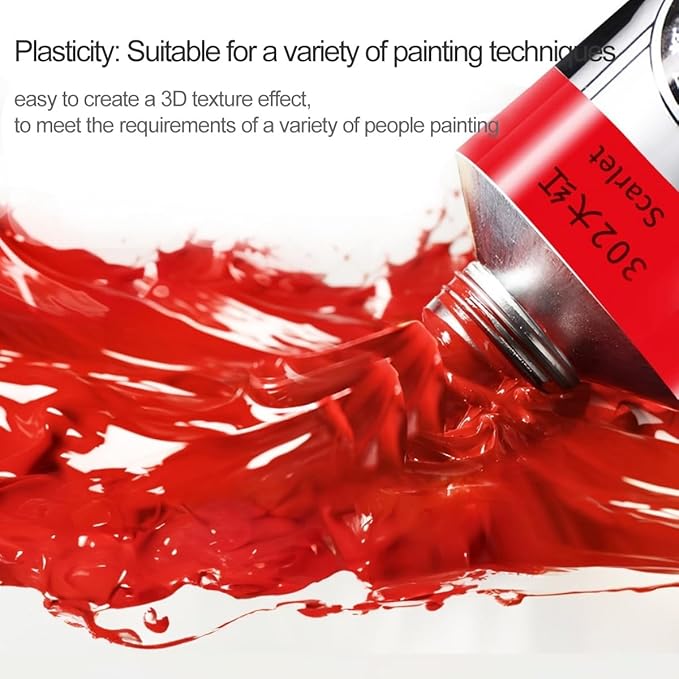 LIGHTWISH Oil Paint,21 Vibrant Oil Colors,50ml Large Tubes, Oil Based Paint for Canvas Painting, Art Supplies for Artist Beginners Adults Students