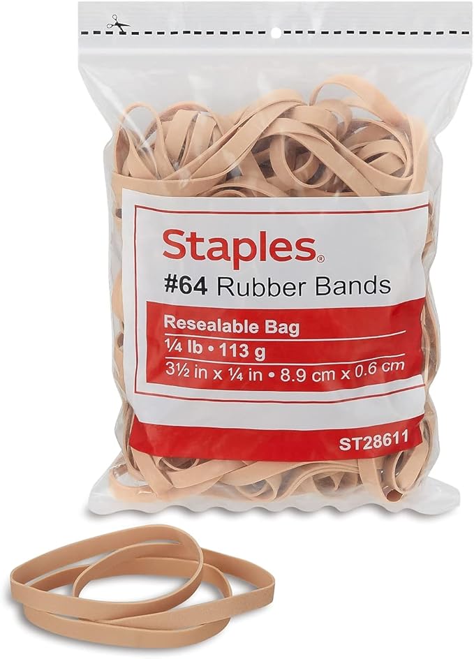 Staples Economy Rubber Bands Size #64 1/4 Lb.