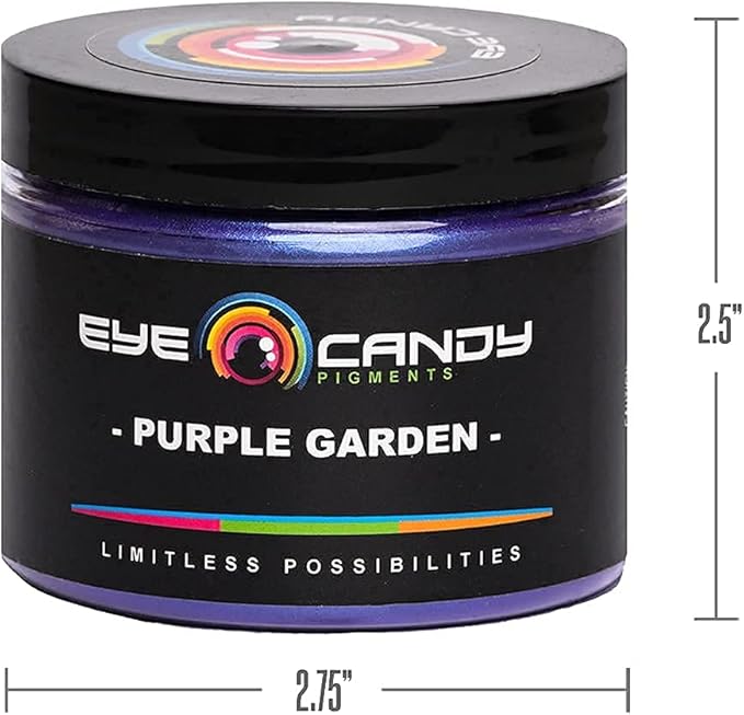 Eye Candy Pigments Premium Purple Mica Powder - Purple Garden (50gr) - for Epoxy, Resin, Soap, Paint, Woodworking, Acrylic Pouring, Bath Bombs, Fishing Lures - DIY Arts and Crafts Additive