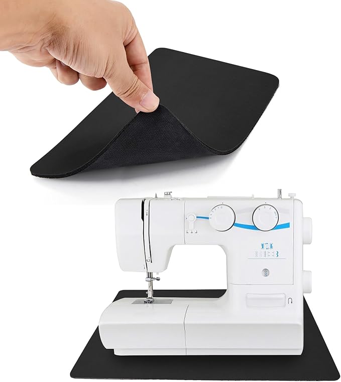 QEES Sewing Machine Muffling Mat,Non Slip Sewing Machine Mat Reduce Vibrations & Movement .Quilting Supplies Accessories for Women Sewing Enthusiast