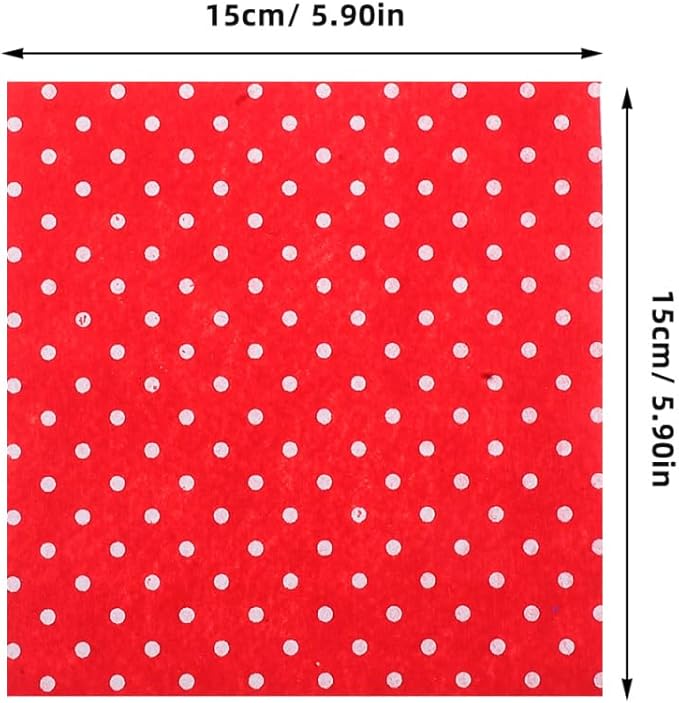 20Pcs 5.91X5.91 Inch DIY Nonwoven Flower Dot Printed Fabric Squares for Sewing Craft Projects Patchwork and Handmade Decorations