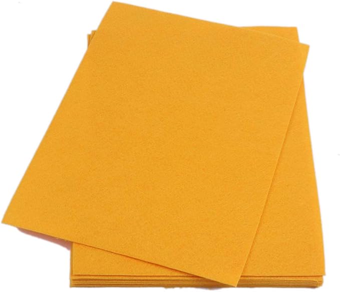 YYCRAFT Stiff Felt Sheets Thick Felt 9 Inch X 12 Inch - 12 Pcs Pack, Bright Yellow