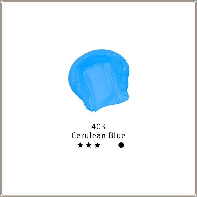 Artecho Blue Acrylic Paint, Cerulean Blue Paint (120ml / 4.05oz) Tubes, Art Craft Paints for Canvas, Rock, Stone, Wood, Fabric, Art Supplies