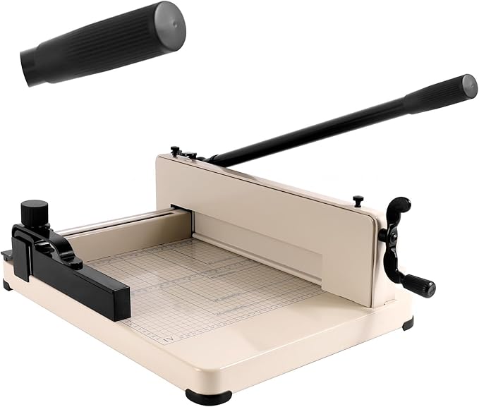 Professional Paper Cutter, 12" Guillotine Paper Cutter, 400 Sheet Capacity, Industrial A4 Paper Trimmer for Cardstock and Crafts (A4)