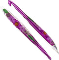 Katech 10mm Crochet Hooks with Floral Pattern-Elegant &Unique Crochet Needles-Longer Smooth Glide Crocheting Hook for Arthritic Hands, Beginners & Professional Ideal Crochet Gift(N)