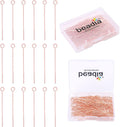 Rose Gold Plated Open Eye Pins Non Tarnish 35mm 150pcs for Jewelry Making Findings