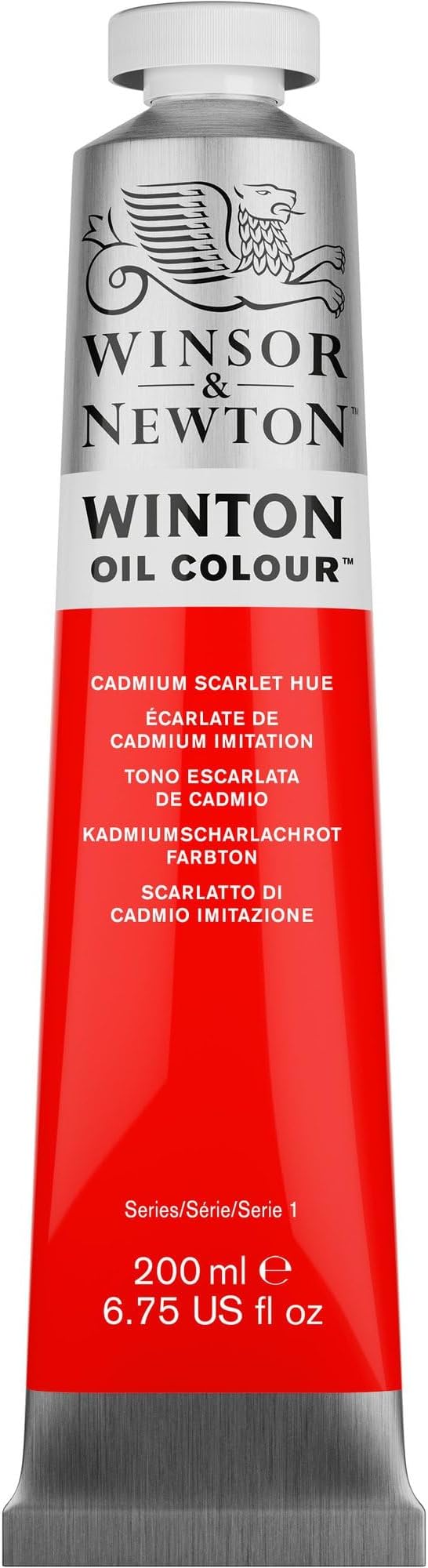 Winsor & Newton Winton Oil Color, 200ml (6.75-oz) Tube, Cadmium Scarlet Hue