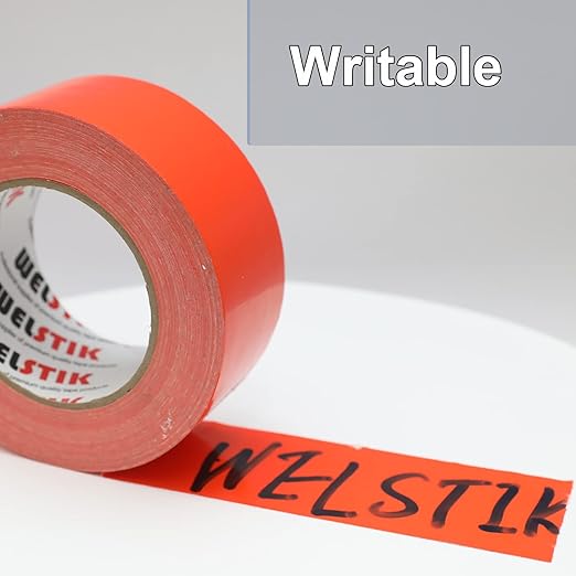 WELSTIK Professional Grade Duct Tape, Waterproof Duct Cloth Fabric,Duct Tape for Photographers,Repairs, DIY, Crafts, Indoor Outdoor Use (2 Inch X 45 Yards, Orange)