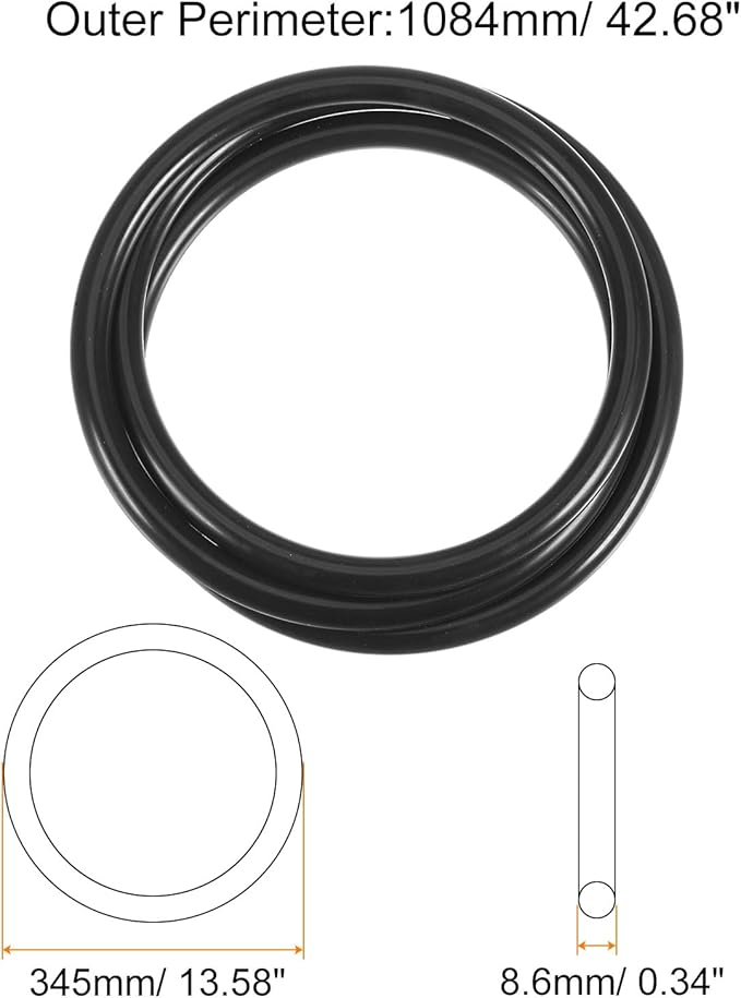 HARFINGTON Universal Sewing Machine Motor Stretch Belt 1084mm 43" Perimeter, 8.6mm Belt Thick for Sewing Machine Motor Seal Repair