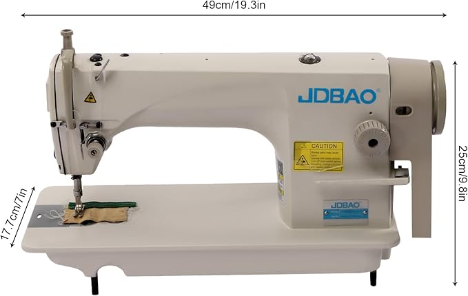 Industrial Sewing Machine Kit 550W, 3500 s.p.m Sewing Tool with 1/2HP Motor Commercial Sewing Machine with Automatic Threading, Reverse Sewing, Adjustable Stitch Distance and Speed