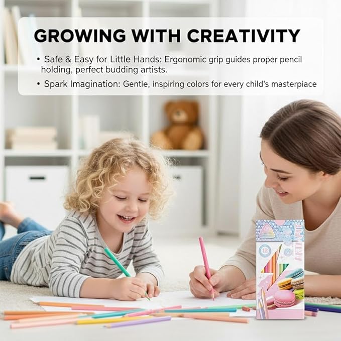 Colored Pencils Set, Neon, Pastel, Classic, Metallic, Skin Tone, Pre-Sharpened Coloring Pencils for Adults, Kids Beginners, Drawing, Sketching, Shading, Blending, Art Supplies (Pastel Color)