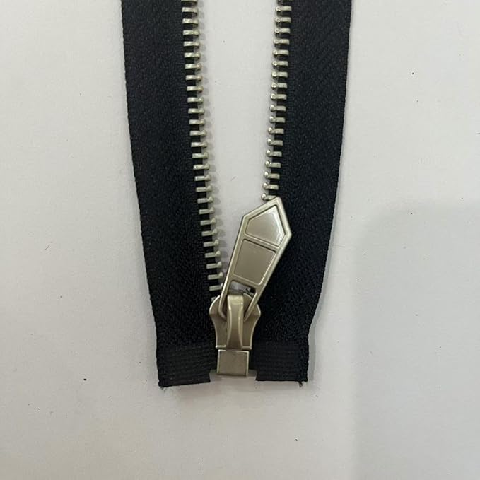 5# Silver Heavy Duty Zipper - Y-Tooth Separating for Jackets, Coats, DIY (24", 10-Pack, Antique Silver)