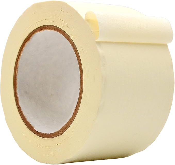 WOD MTC5 Colored Masking Tape, White, 3 inch x 60 yds. Colorful Teacher Painters Tape for Fun DIY Art & Crafts, Lab Labeling, Writable & Classroom Decorations