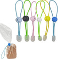 6Pcs Cute Pattern Adjustable Elasticity Clay Bag Tie, Studio Ties & Ceramic Tool Strap，The Must-Have Pottery Tool Ties for Pottery Ceramic Bag Closure and Organization (6 Pcs Multicolor)