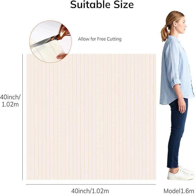 Pllieay 40" x 40" Large Overlocking Primary Tufting Cloth, Monks Cloth with Yellow Marked Lines for Tufting Guns, Punching Needles and Carpet Punching