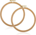 2 Pack 6 Inch Wood Embroidery Hoop, Cross Stitch Hoops Ring, Cross Stitch Supplies Beech Wooden Embroidery Frames for Art Craft Sewing, DIY Decoration