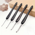 Yarniss Artisan Stainless Steel Crochet Hooks Set,2.0-4.0mm Handmade Crochet Needle with Ebony Handle for Beginners,Gift for Crocheter
