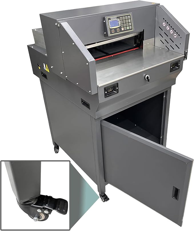 Electric Numerical Stand Paper Cutter 19.29" Automatic Guillotine Paper Trimmer Heavy Duty Commercial Cutting Machine Max Cutting Thickness 3.15"/80mm 110V 1200W