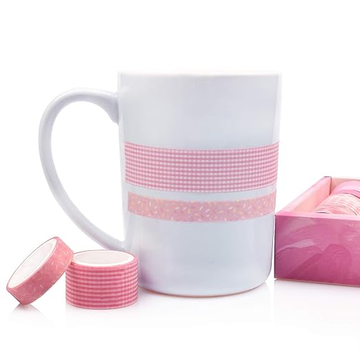 12 Rolls Washi Tape Set,Decorative Plaid Pattern Washi Masking Tape Sets for Craft,Kids,Scrapbook,DIY,Gift Wrapping