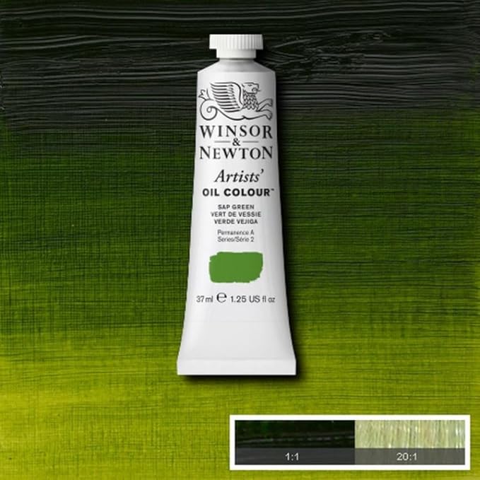 Winsor & Newton Artists' Oil Color, 37ml (1.25 oz) Tube, Sap Green