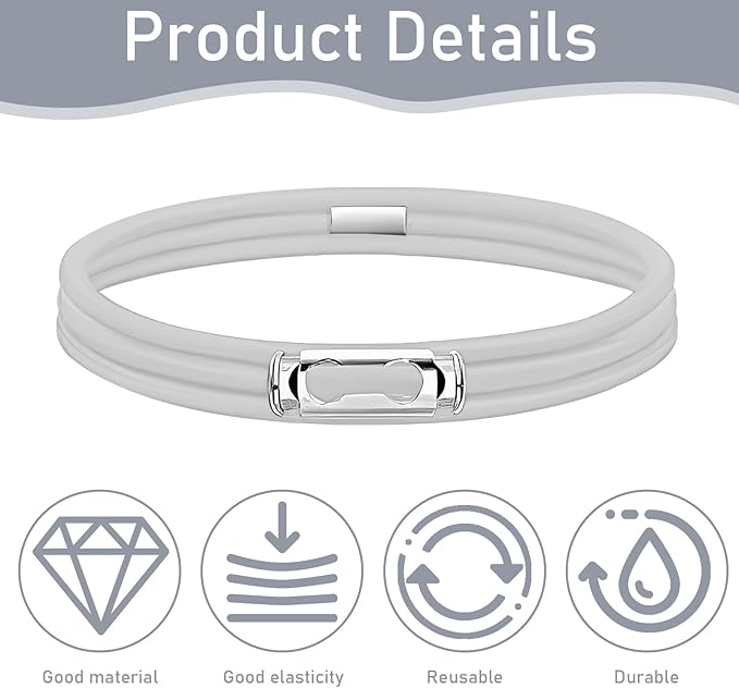 Gallon Trash Can Rubber Bands (Set of 6), Elastic Garbage Bin Straps, Secure Liners for Kitchen, Bathroom, Outdoor & Multi-Purpose Use – Durable (Gray-Extra Large (40-96Gallon))