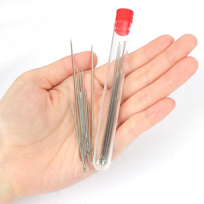 37PCS Sewing Tool Set with 25 Steel Needles, Seam Ripper, Needle Threaders, Threads, Thimbles, Portable Hand Sewing Repair Tools for Embroidery, Crafting & Beginners