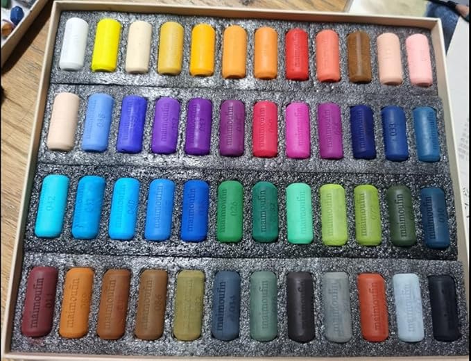 Soft Pastels for Artists Highly Pigmented Sticks 48 Vibrant Colors Professional Grade Art Supplies Smooth Blendable Pastels Set for Drawing,Painting Artists,Beginner