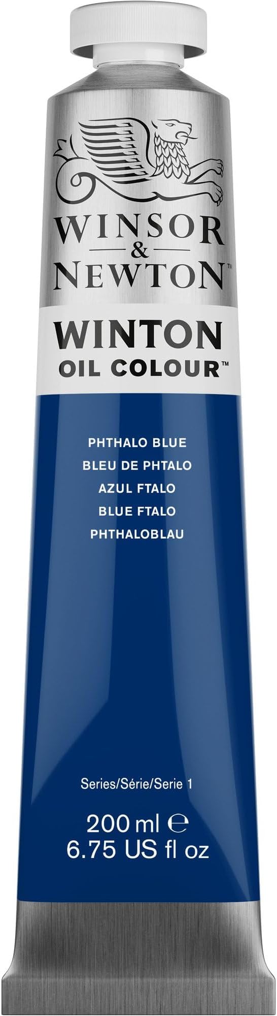 Winsor & Newton Winton Oil Color, 200ml (6.75-oz) Tube, Phthalo Blue