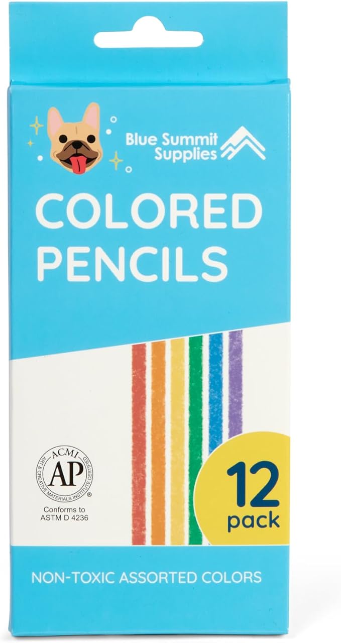 Blue Summit Supplies 144 Colored Pencils Bulk Classroom, Colored Pencil for Kids Bulk, Sharpened for Coloring, Assorted Colors, 12 Count boxes, 12 Total Boxes