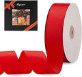LIUYAXI 1-1/2" X 50 Yards Solid Red Grosgrain Ribbon, Perfect for Crafts, Wedding Decor, DIY Hair Accessories, Sewing, Gift Package Wrapping and More