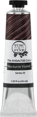 Tusc & Pine Artist Oil Paint - Nocturne Violet, 40 ml, Non-Yellowing, Rich & Creamy Consistency, Maximum Pigment Load, Small Batch Milled Oil Paints Made in the USA for Professional Artists