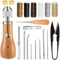 Sewing Awl Kit, Portable Tool Stitching Leather Sewing Thread, Waxed Thread Kit for DIY Leather Sewing Repair Craft