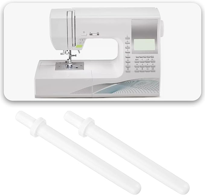 Sewing Spool Pin 63mm Plastic Sewing Parts Sewing Replacement Pin Compatible with Singer 7464 7465 7466 7467 Machine White