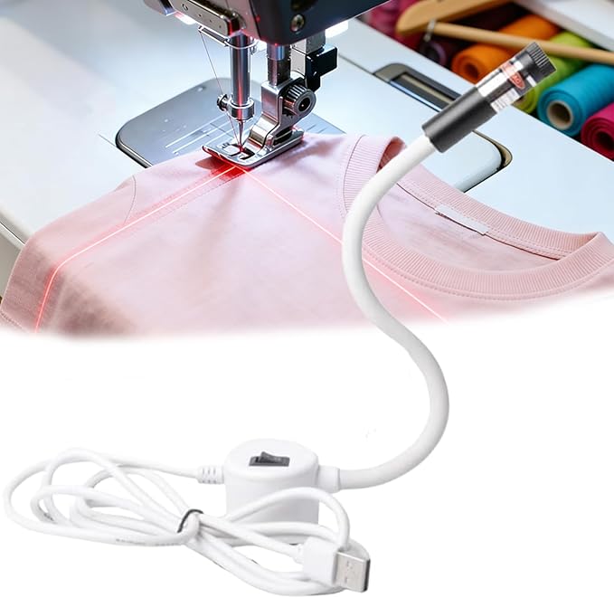 Magnetic Positioning Quilting Light for Sewing Machine, Sewing Machine Laser Guide with Straight, Crosshair and Dot Light, Hands-Free Rotating Laser Positioning Light for Sewing (Dot)