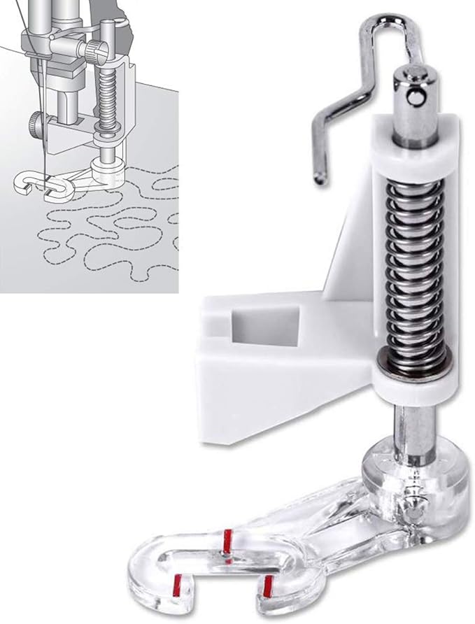 CKPSMS Brand - 1PCS #820988096 Open Toe Free Motion Presser Foot FIT for PFAFF Sewing Machines (Open Toe Free Motion Foot)