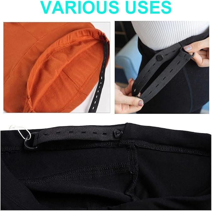 Flat Sewing Band Spool with Buttonholes, Elastic Stretchable, Ideal for DIY Waistbands and Necklines (Black, 3/4 inch × 20 Yards)