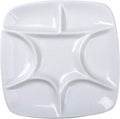 MEEDEN 7-Well Square White Porcelain Artist Paint Palette for Watercolor Gouache Acrylic Oil Painting, 5-4/5-Inch