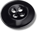 100 Pcs Black Pant Buttons 0.7 inch Industrial Buttons for Sewing 27L 4 Hole Sewing Round Plastic Replacement Bulk Ideal for Pant Uniform Pants Jeans Jacket Skirt Shorts Craft DIY Art Decorative