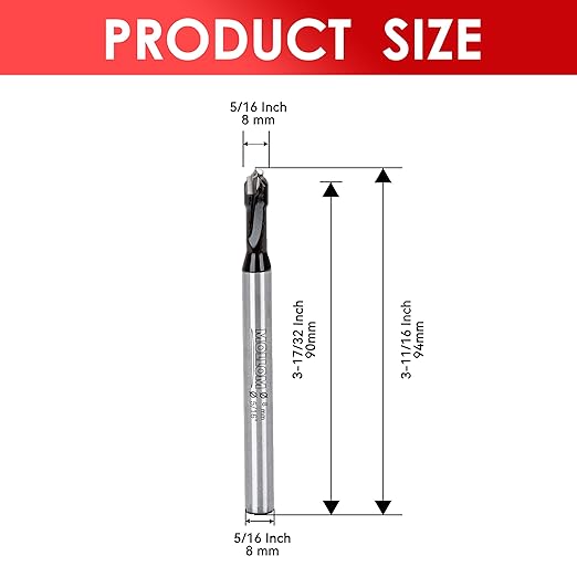 Mollom 5/16" (8mm) Forstner Drill Bit for Precise Woodworking with Durable YG8 Carbide Thickness of 1.6mm,This Hinge Cutter Tool is Ideal for Hard Wood, Plastic, Plywood