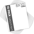 Mat Board Center, Pack of 10 8x10 White Uncut Mat Boards, Acid-Free Backing Matte Boards for Frames, Prints, Photos, Pictures