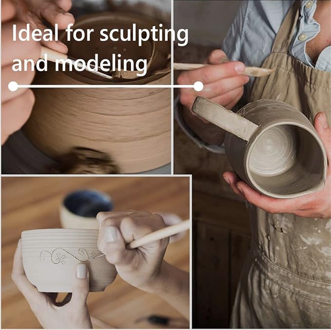 Old Potters Mid High Fire White Stoneware Clay for Pottery | Cone 5-10 | Ideal for Wheel Throwing, Hand Building, Sculpting | Great for All Skill Levels | Greenware Clay, 10 lbs.