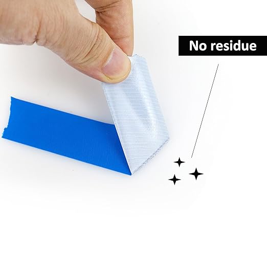BOMEI PACK Colored Duct Tape,Small Roll,1 inch x 60 Yards,Heavy Duty Waterproof Duct Tape,No Residue,Tear by Hand,9 Mil Industrial Grade StrongTape for Repair,Crafts & Home Improvement (Blue)