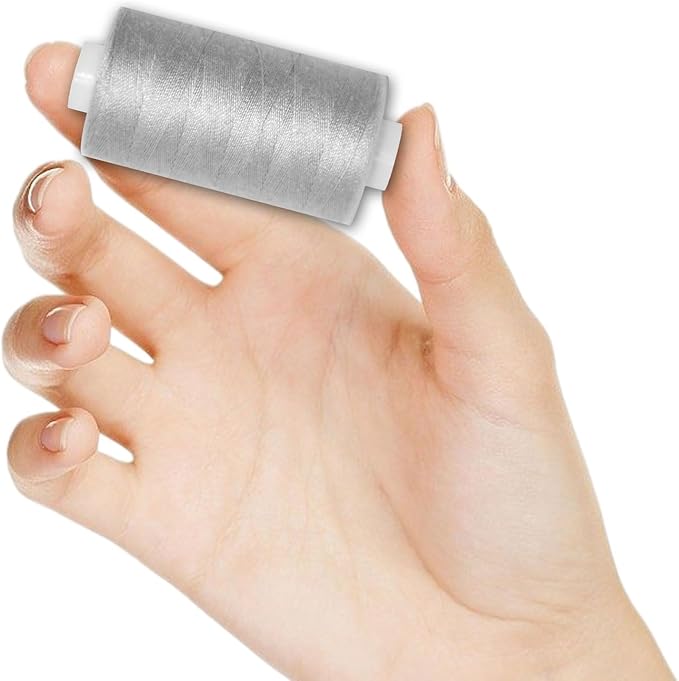All Purpose Sewing Thread-2 Spools of Hand Polyester Sewing Thread for Sewing Machine for Hand and Machine Sewing(Pearl Gray, 2 spools)