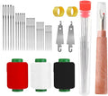 34 PCS Big Eye Steel Needles Set,Sewing Kit,Big Eye Steel Sewing Needles Kit,Long & Thin Handmade Quilting & Sewing Needles Kit for DIY Sewing Projects