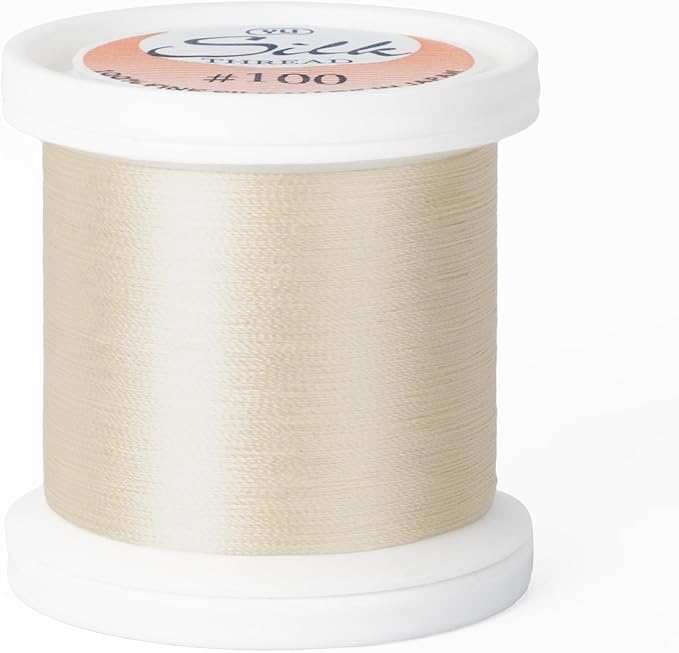 YLI Threads Silk Thread – 100 wt Fine Japanese Silk for Appliqué, EPP, and Quilting - Taupe Brown
