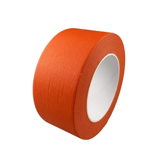 2 Inch Orange Wide Masking Tape, Orange Painters Tape for Home, Office, School Stationery, DIY Art, Crafts, Labeling (2 Inch X 55 Yard)