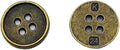 30PC Sewing Metal Buttons 4 Hole Antique Bronze Round Vintage Crafts Buttons 15mm