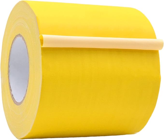 WOD GTC12 Gaffer Tape, Yellow Low Gloss Finish Film, 12 inch x 60 ft. Residue Free, Non Reflective Cloth Fabric, Secure Cords, Water Resistant, Photography, Filming Backdrop, Production