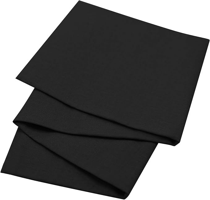 3 Pieces 18 x 21 Inches Cotton Fabric Precut Quilting Fabric Bundles Solid Colors Layer Cakes Quilt Material for DIY Craft Sewing Embroidery (Black)