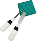 YICBOR 3pcs/set Sewing Buttonhole Cutter Set for All Kinds of Leather Cloth DIY Manual Opening (black and white)